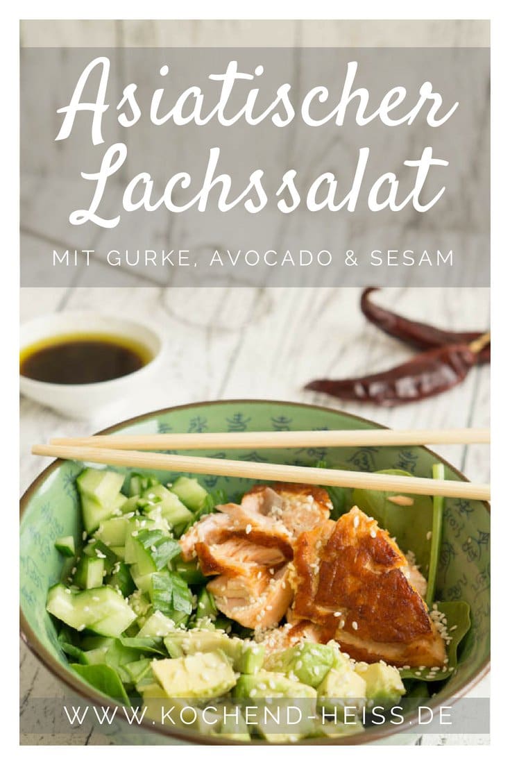 Asiatischer Salat mit Lachs