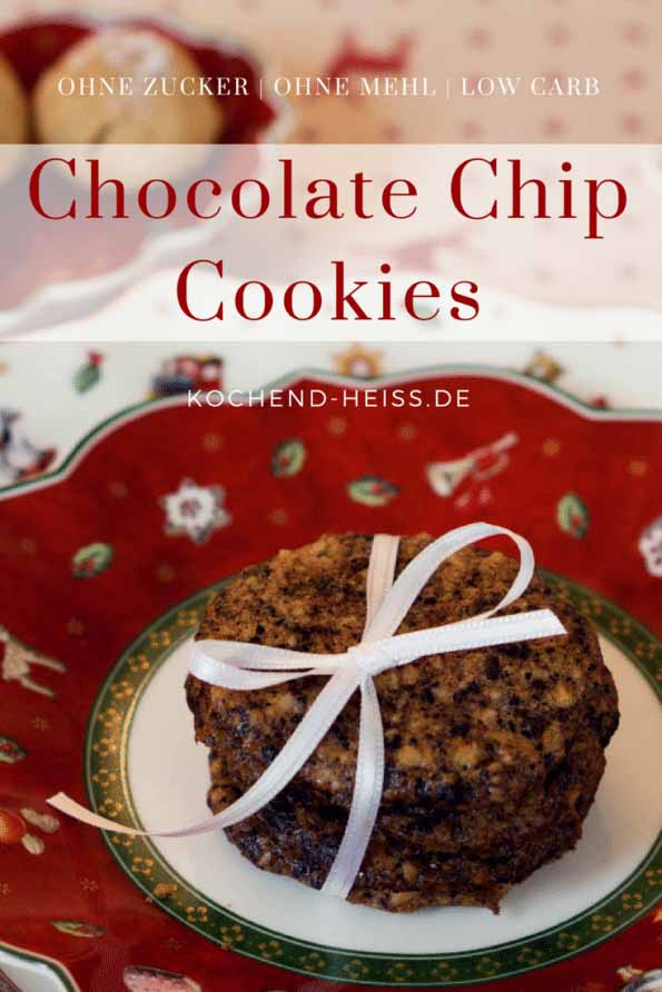 Chocolate Chip Cookies ohne Mehl & ohne Zucker