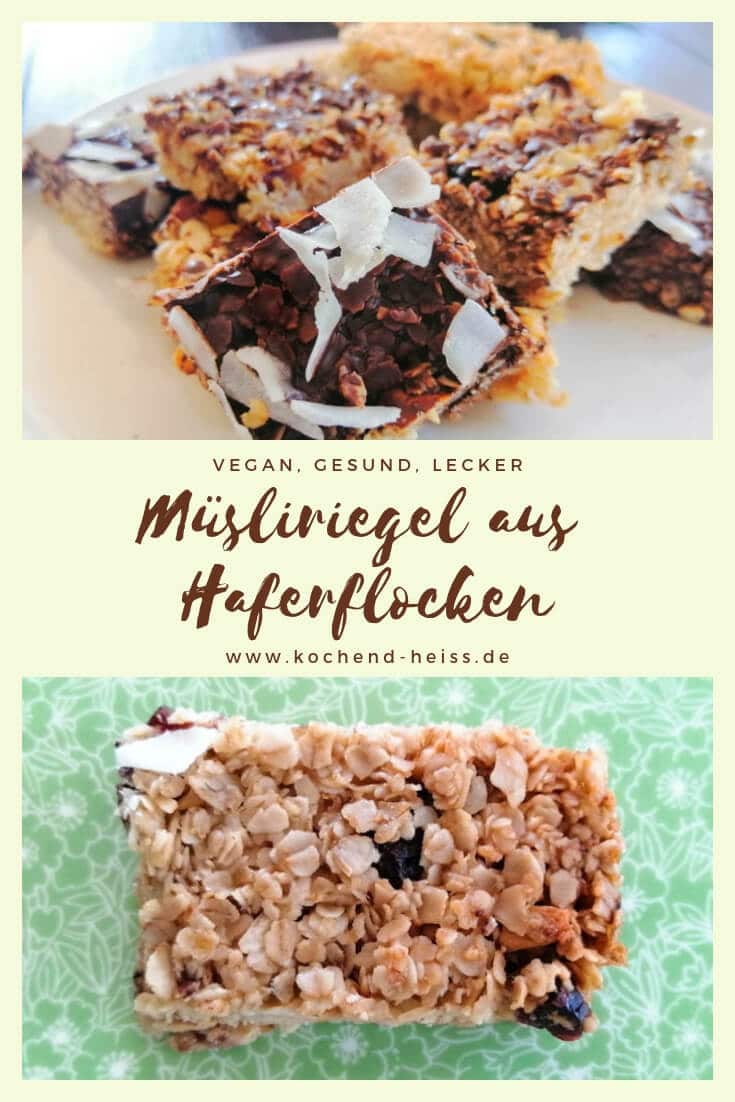 Rezept für gesunde Müsliriegel aus Haferflocken Müsliriegel mit Haferflocken